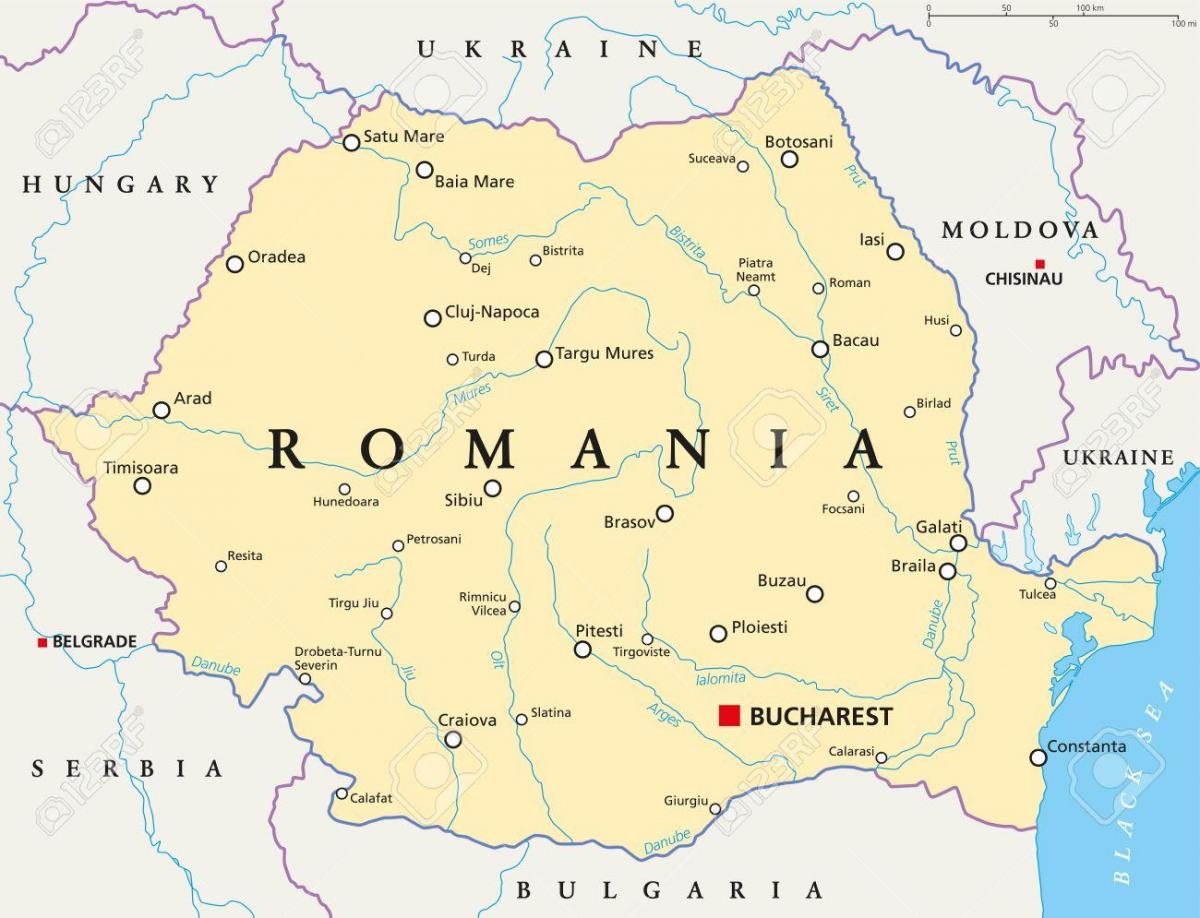 نقشہ کے بخارسٹ ، رومانیہ