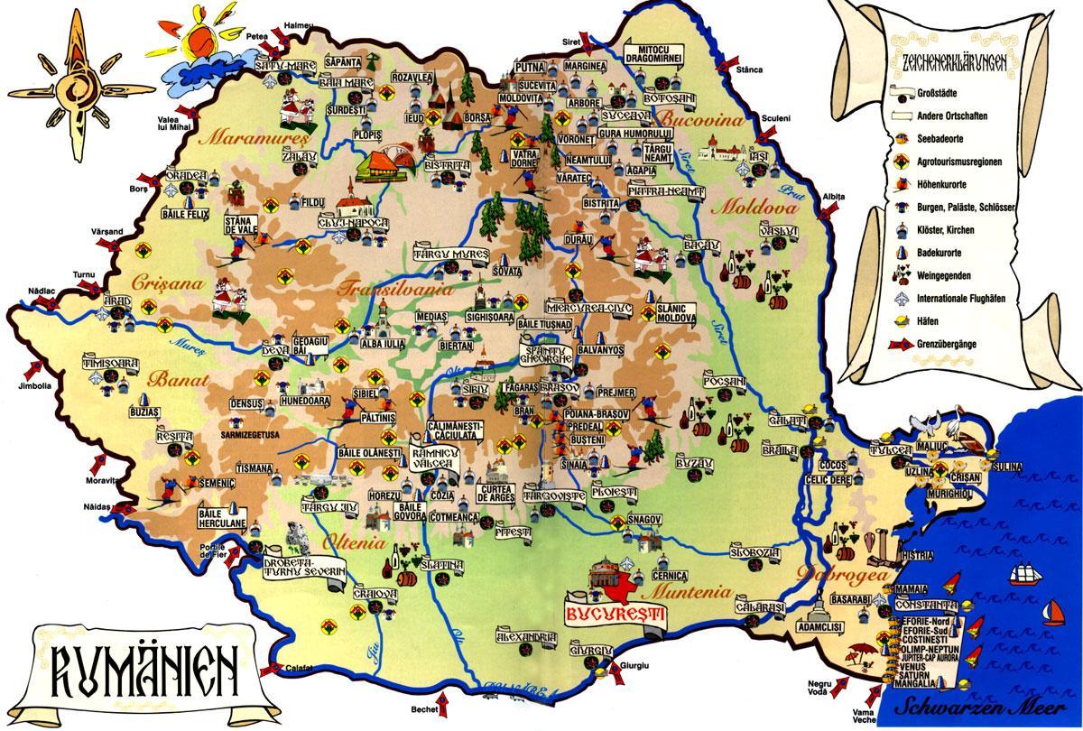 بخارسٹ سیاحت کا نقشہ