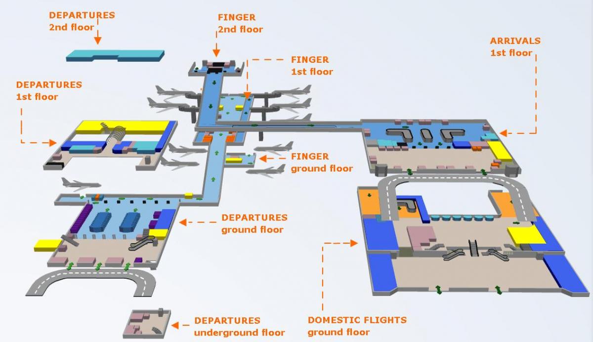 otp ہوائی اڈے کا نقشہ