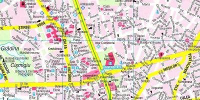 نقشہ بخارسٹ کے شہر کے مرکز