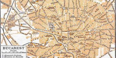 پرانے شہر بخارسٹ نقشہ